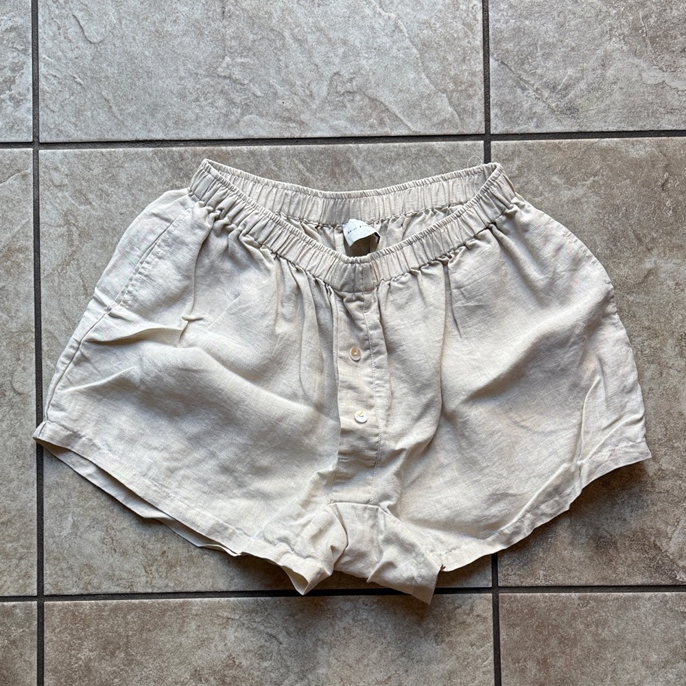 Deiji Studios Womens Linen Set Oatmeal M/L - Picture 4 of 12